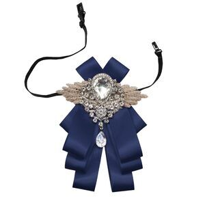 2521 Sparkle Bow Ties and Big Rhinestone Bow Tie Satin Ribbon Bowtie